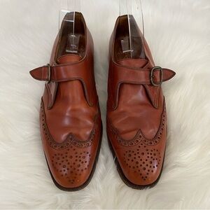 Artioli Golden Star Made In Italy  Brown Upper Leather monk strap Shoes Size 9.5